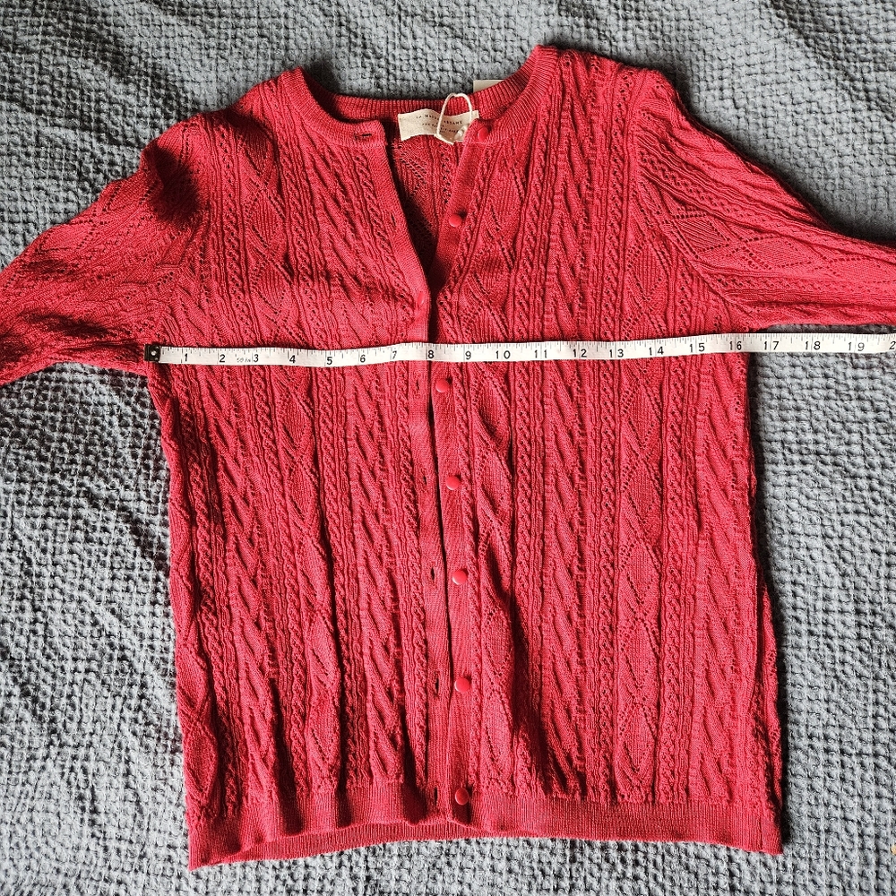 Sezane Ruben Cardigan - Cherry Red  XXS - Picture 4 of 7